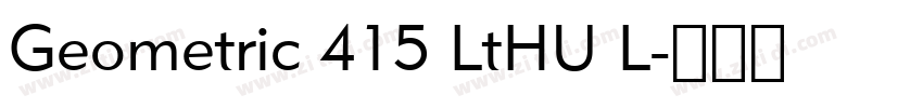 Geometric 415 LtHU L字体转换
